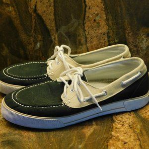 Polo Ralph Lauren Navy Canvas Boat Shoes Sz 9.5D